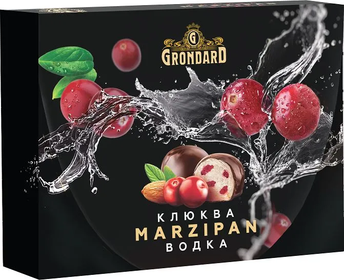  TM Grondard       (10186) Конфеты глазированные Марципановые Клюква и Водка, 98г  в Жуковском