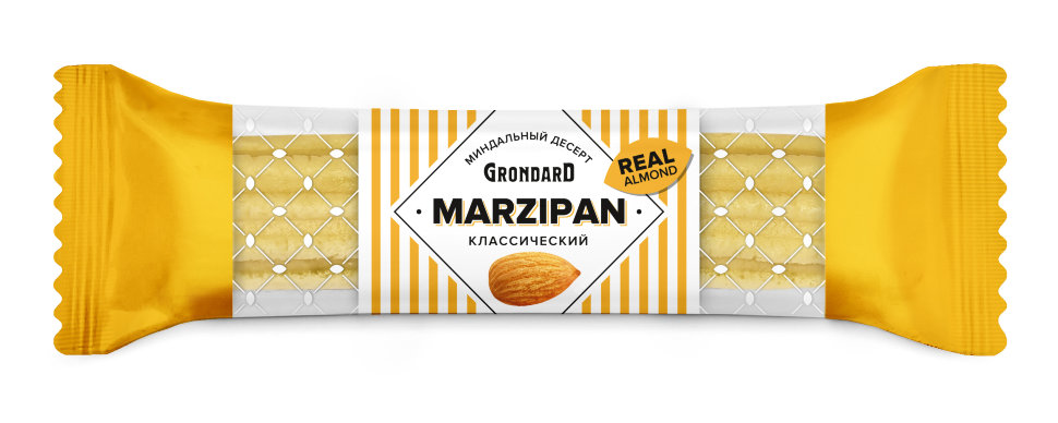  TM Grondard   (10361) Батончики НЕглазированные Марципановые Классика, (28шт по 40г)        в Жуковском
