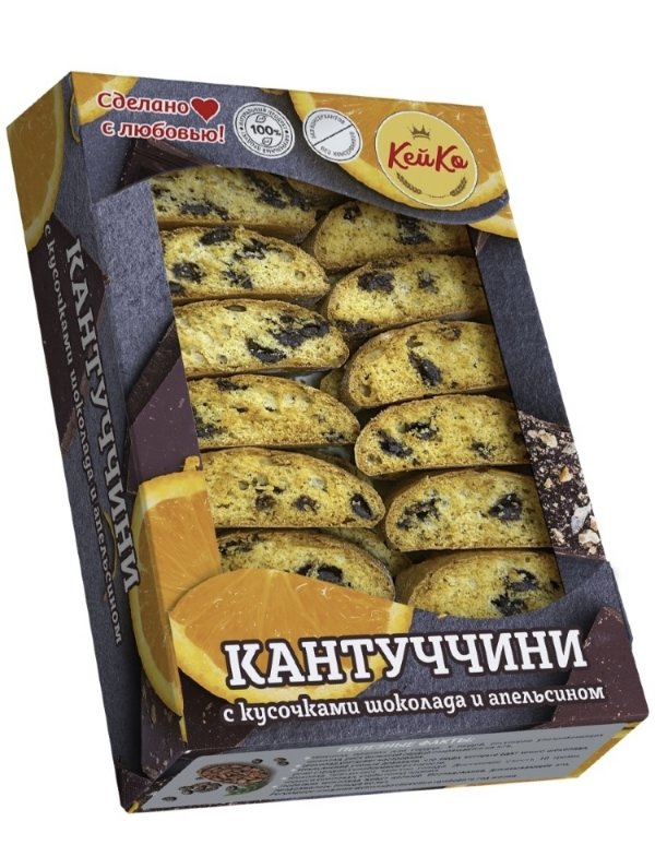 №3 Кей Ко Кантуччини с кусочками шоколада и апельсином, 200г   в Жуковском